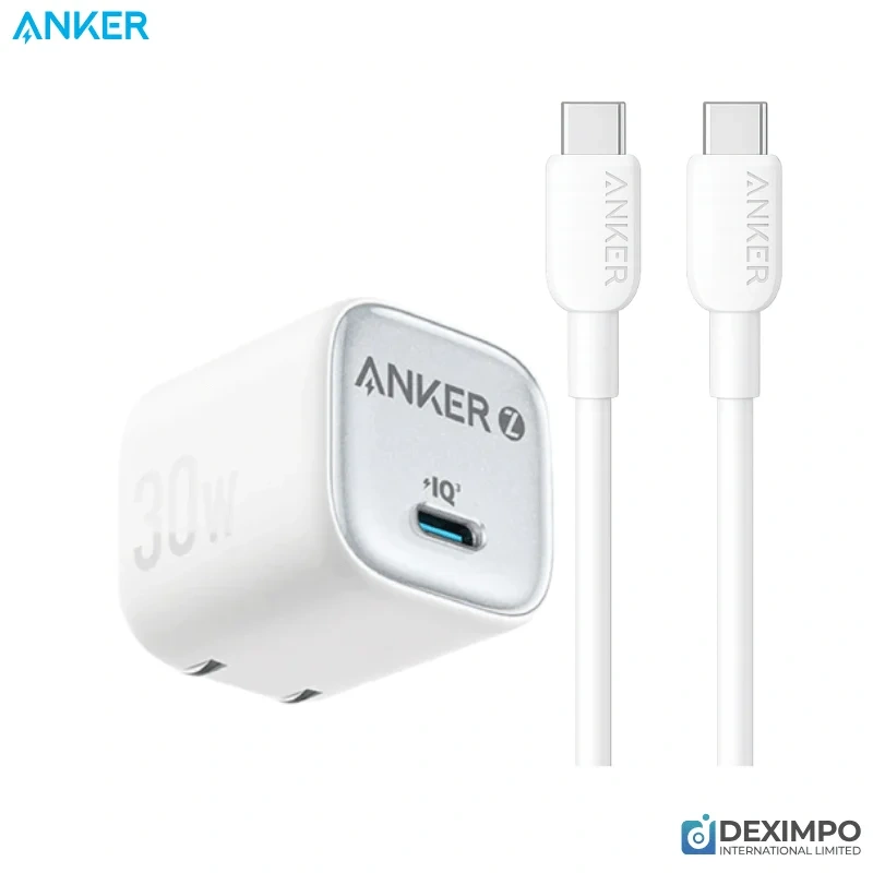 Anker Zolo Charger (30W, Single USB-C Port, with USB-C Cable)
